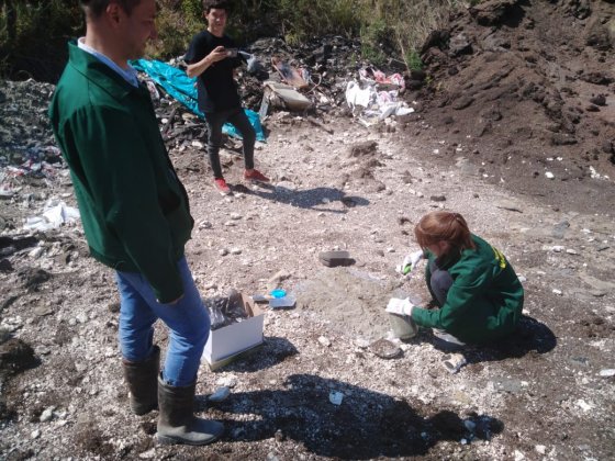 Отобраны пробы отходов на территории юридического лица ООО «Экопром» в Мелекесском районе Ульяновской области