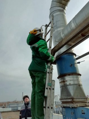 Отбор проб промышленных выбросов в Волжском районе, село Воскресенска