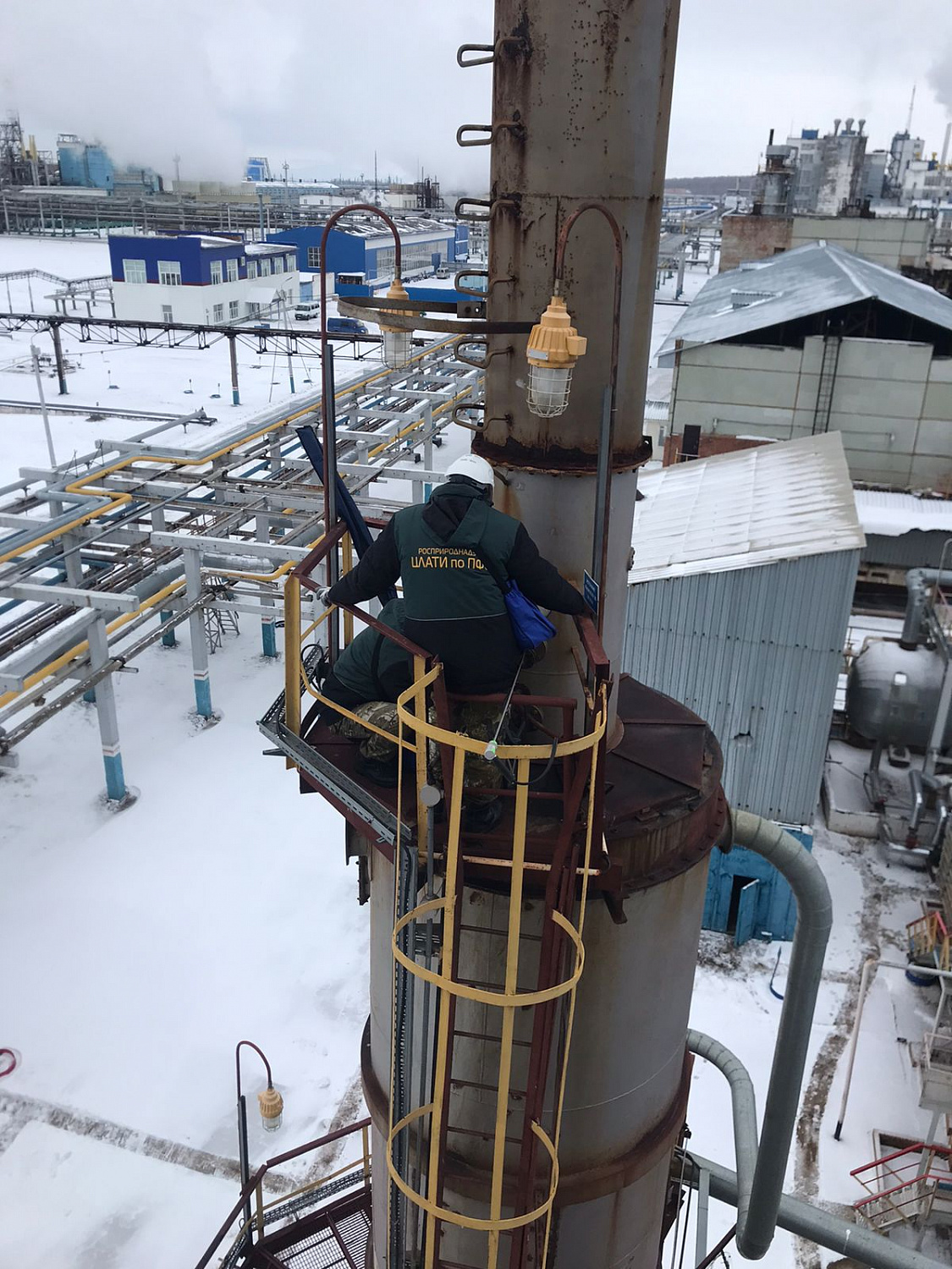 Измерения промышленных выбросов в атмосферу в рамках внеплановой выездной проверки ООО «Газпром нефтехим Салават»